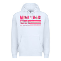 White 2024 new year Premium Hoodie - MaliasSmallBusiness