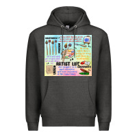 Charcoal Heather artist life Premium Hoodie - MaliasSmallBusiness