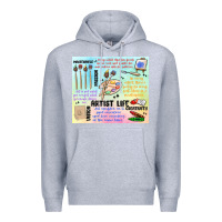 Heather Grey artist life Premium Hoodie - MaliasSmallBusiness