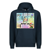Navy artist life Premium Hoodie - MaliasSmallBusiness