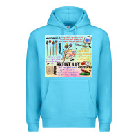 Ocean Blue artist life Premium Hoodie - MaliasSmallBusiness