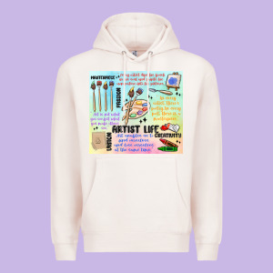 Artist Life Premium Hoodie Designed By Maliassmallbusiness
