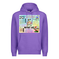 Purple artist life Premium Hoodie - MaliasSmallBusiness