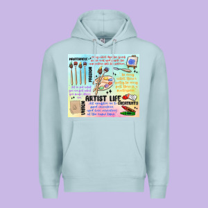 Artist Life Premium Hoodie Designed By Maliassmallbusiness
