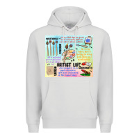 Dove Grey artist life Premium Hoodie - MaliasSmallBusiness