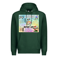 Sports Green artist life Premium Hoodie - MaliasSmallBusiness