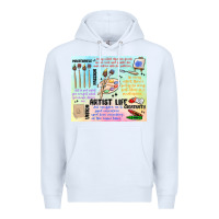 White artist life Premium Hoodie - MaliasSmallBusiness
