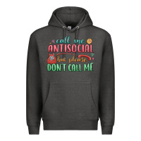 Charcoal Heather call me antisocial but please dont call me Premium Hoodie - MaliasSmallBusiness