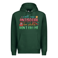 Sports Green call me antisocial but please dont call me Premium Hoodie - MaliasSmallBusiness