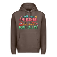 Coffee call me antisocial but please dont call me Premium Hoodie - MaliasSmallBusiness