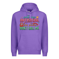 Purple call me antisocial but please dont call me Premium Hoodie - MaliasSmallBusiness