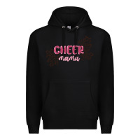 Black cheer mama Premium Hoodie - MaliasSmallBusiness