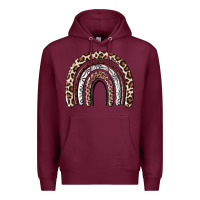 Burgundy Cheetah rainbow Premium Hoodie - MaliasSmallBusiness
