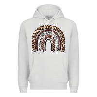Dove Grey Cheetah rainbow Premium Hoodie - MaliasSmallBusiness