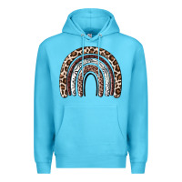 Ocean Blue Cheetah rainbow Premium Hoodie - MaliasSmallBusiness