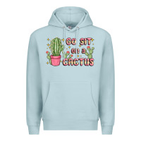 Blue Mist go sit on a cactus Premium Hoodie - MaliasSmallBusiness