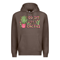 Coffee go sit on a cactus Premium Hoodie - MaliasSmallBusiness