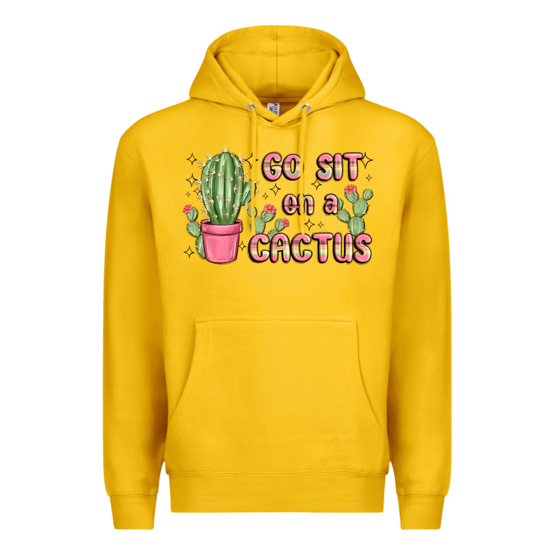 Go Sit On A Cactus Premium Hoodie by MaliasSmallBusiness | Teevron
