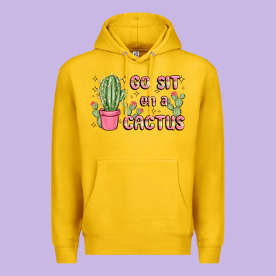 Premium Hoodie go sit on a cactus