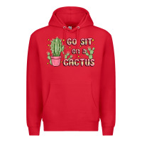 Red go sit on a cactus Premium Hoodie - MaliasSmallBusiness