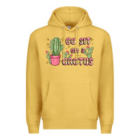 Antique Gold go sit on a cactus Premium Hoodie - MaliasSmallBusiness