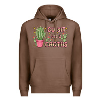 Chestnut go sit on a cactus Premium Hoodie - MaliasSmallBusiness