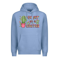 Colony Blue go sit on a cactus Premium Hoodie - MaliasSmallBusiness