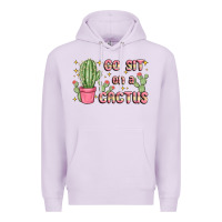 Lilac go sit on a cactus Premium Hoodie - MaliasSmallBusiness