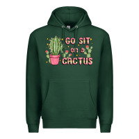Sports Green go sit on a cactus Premium Hoodie - MaliasSmallBusiness