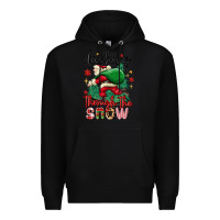 Black dashing through the snow Premium Hoodie - MaliasSmallBusiness