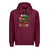 Burgundy dashing through the snow Premium Hoodie - MaliasSmallBusiness
