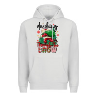 Dove Grey dashing through the snow Premium Hoodie - MaliasSmallBusiness