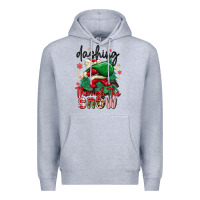 Heather Grey dashing through the snow Premium Hoodie - MaliasSmallBusiness