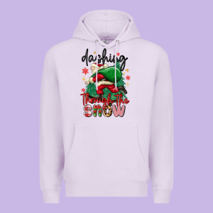 Dashing Through The Snow Premium Hoodie Designed By Maliassmallbusiness