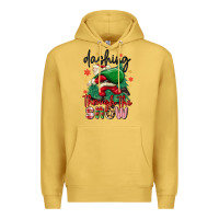 Antique Gold dashing through the snow Premium Hoodie - MaliasSmallBusiness