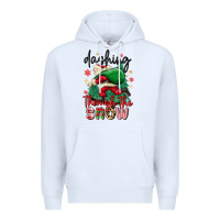 White dashing through the snow Premium Hoodie - MaliasSmallBusiness