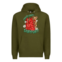 Army Green emotional support Premium Hoodie - MaliasSmallBusiness
