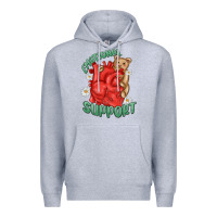 Heather Grey emotional support Premium Hoodie - MaliasSmallBusiness