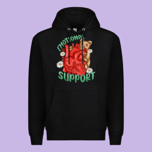 Emotional Support Premium Hoodie Designed By Maliassmallbusiness