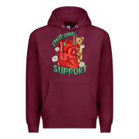 Burgundy emotional support Premium Hoodie - MaliasSmallBusiness