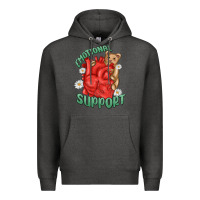 Charcoal Heather emotional support Premium Hoodie - MaliasSmallBusiness