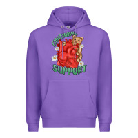 Purple emotional support Premium Hoodie - MaliasSmallBusiness