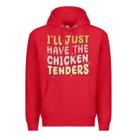 Red i'll just have the chicken tenders Premium Hoodie - MaliasSmallBusiness
