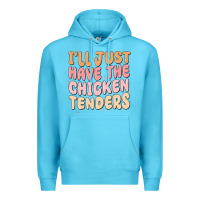Ocean Blue i'll just have the chicken tenders Premium Hoodie - MaliasSmallBusiness