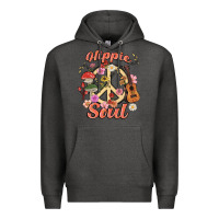 Charcoal Heather hippie soul Premium Hoodie - MaliasSmallBusiness