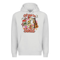 Dove Grey hippie soul Premium Hoodie - MaliasSmallBusiness