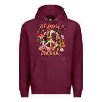 Burgundy hippie soul Premium Hoodie - MaliasSmallBusiness