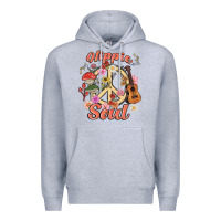 Heather Grey hippie soul Premium Hoodie - MaliasSmallBusiness