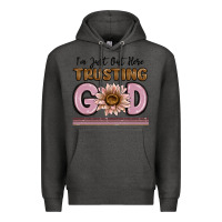 Charcoal Heather im just out here trusting god Premium Hoodie - MaliasSmallBusiness