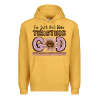 Mustard im just out here trusting god Premium Hoodie - MaliasSmallBusiness